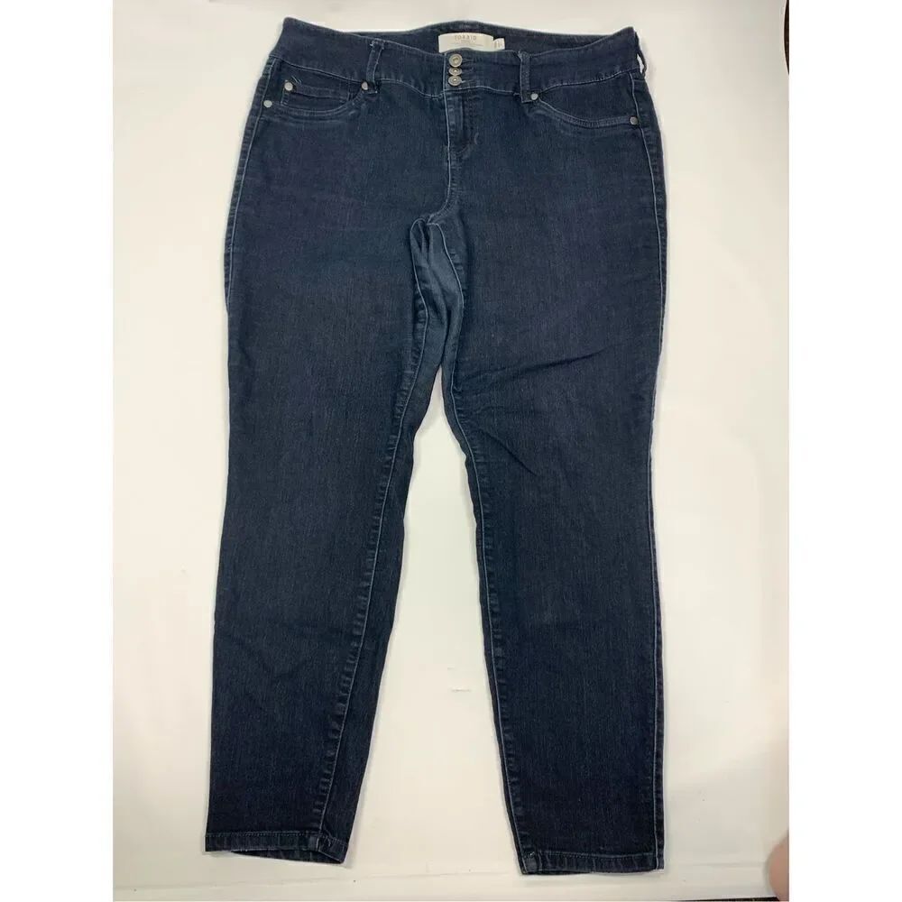 Torrid Women's Button Fly Five Pocket Denim First At Fit Jegging Blue Size 18R